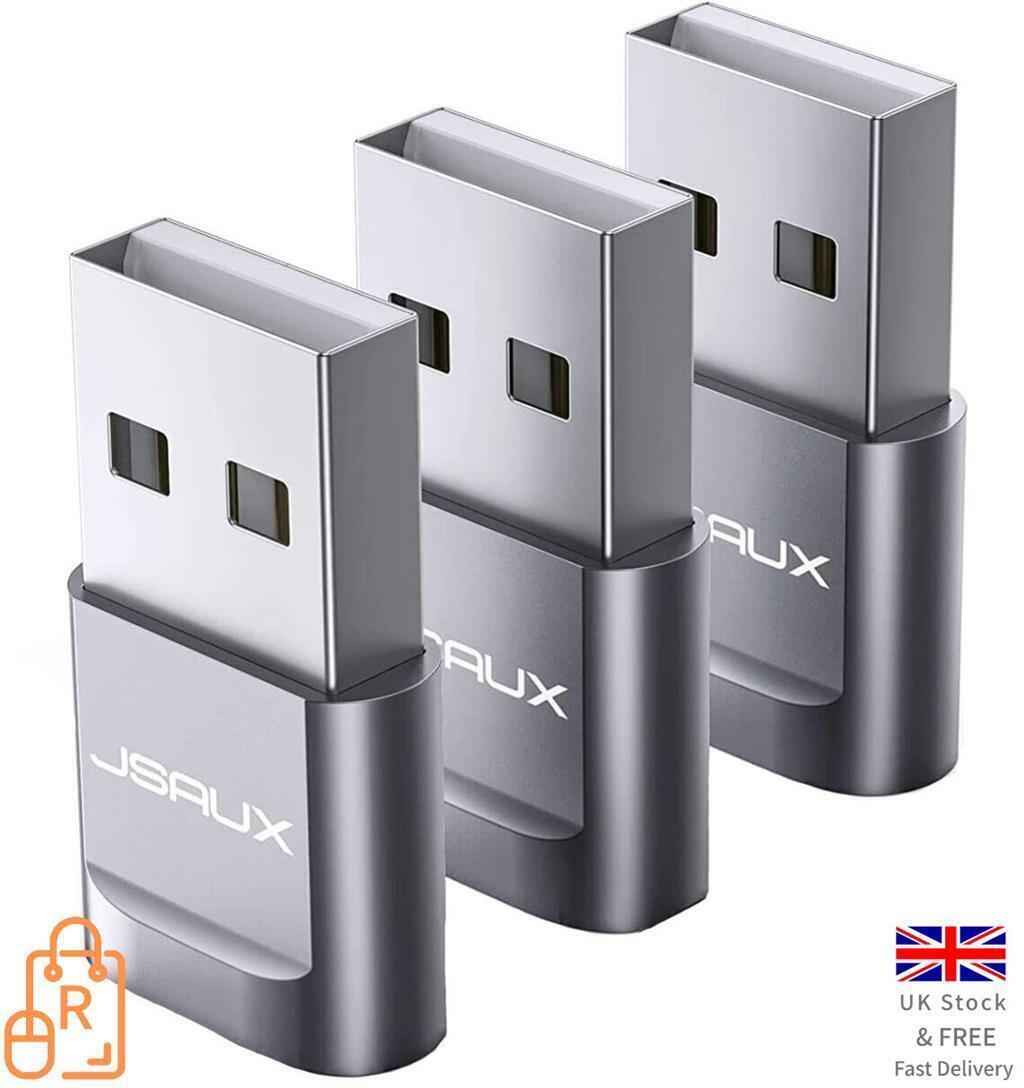 Premium USB Type C Female to USB A Male Adapter Converter Charger - Grey