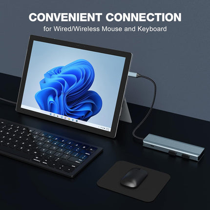 USB C Docking Station 9 in 1 HDMI 4K@30Hz HDMI SD/MicroSD & More