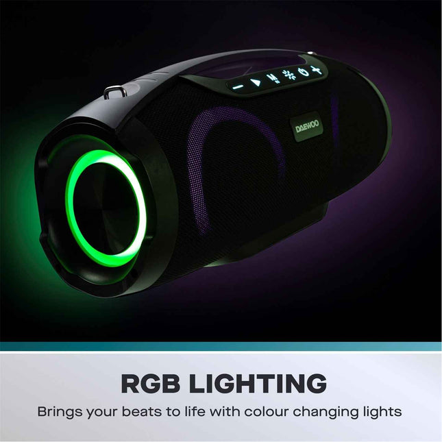 Bluetooth Party Speaker Daewoo Boom Beat Pro Pulse Party Single 6.5" With Led