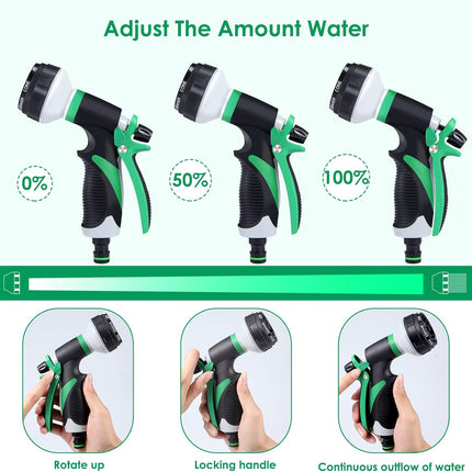 Adjustable Watering Gun 8 Functions High Pressure Water Gun for Garden or Car