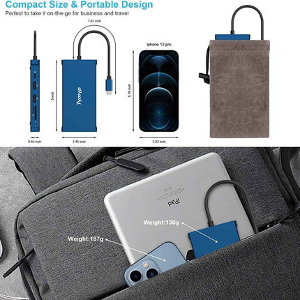 12 in 1 Docking Station with Dual 4K @ 30Hz Video 3 x USB 3.1 2 x HDMI 1 VGA