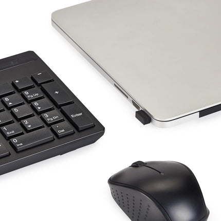 Amazon Basics ‎MD023 Wireless Keyboard and Mouse Combo 2.4GHz UK Layout Black