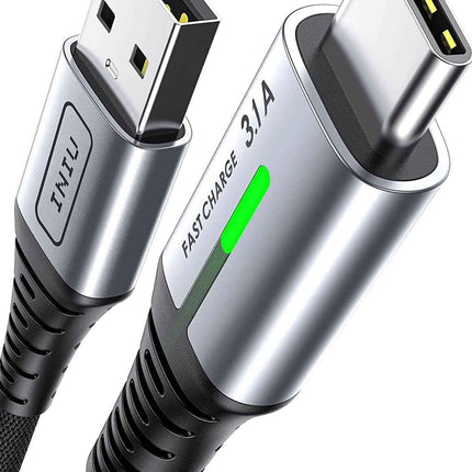 USB-C Fast Charging Cable 3.1A for Phones, Consoles, and More - 5 Pack