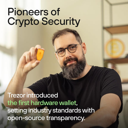 Trezor Safe 3 - Passphrase & Secure Element Protected Crypto Hardware Wallet - Buy, Store, Manage Digital Assets Simply and Safely (Solar Gold)
