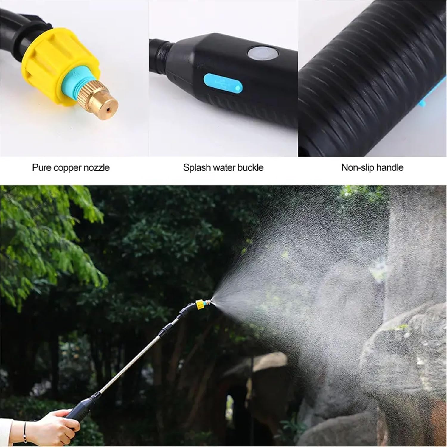 Garden Electric Sprayer Battery Powered Watering Wand Automatic Pumping Sprayer
