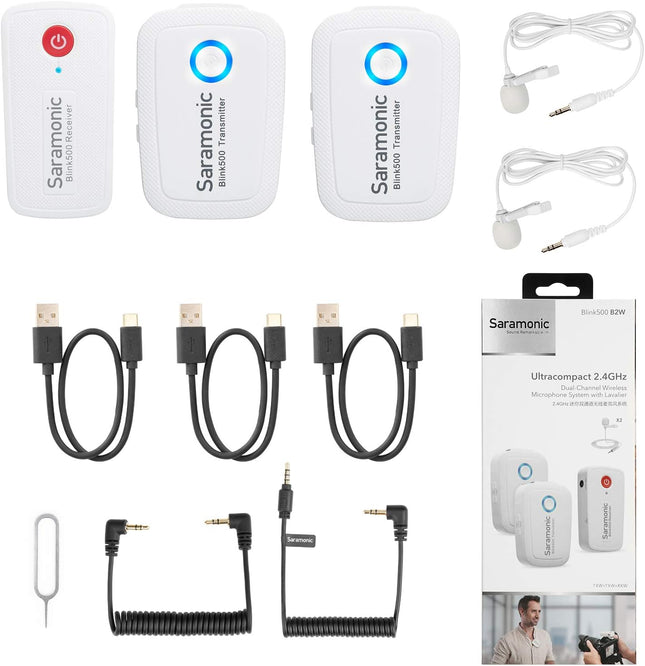 Saramonic Blink500 B2W Wireless Lavalier Microphone 2.4GHz Dual-Channel Stereo