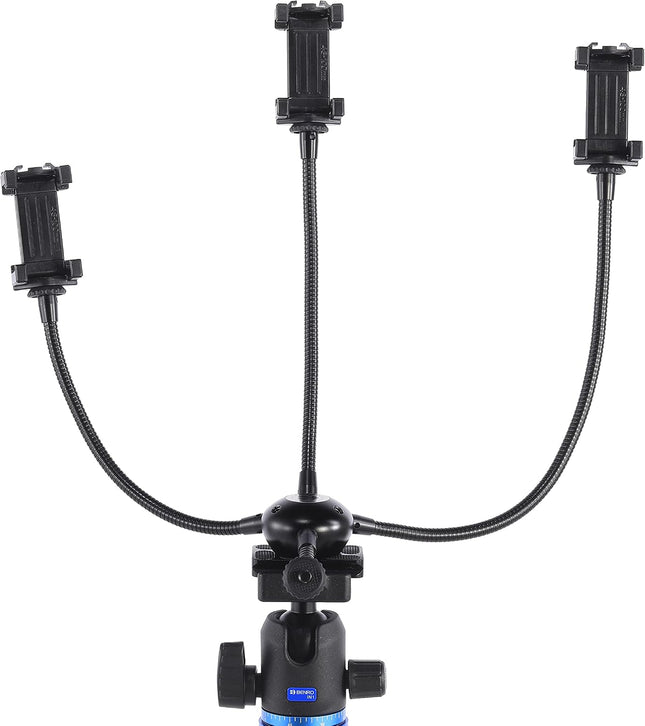 Benro MeVIDEO Livestream Kit With 4 Gooseneck Arms 3 Phone Holders/Cold Shoes