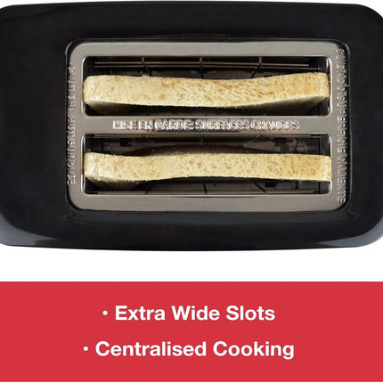 Kitchen Perfected 2 Slice extra wide slot Black Toaster E2020BK