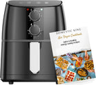 Domestic King 4L Air Fryer Free Recipe Book Temperature Control Non-stick Basket