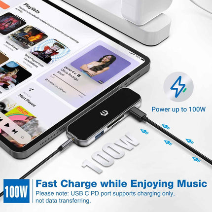 6 in 1 USB C Multiport Adapter USB C for Surface Dell HP Lenovo XPS and More