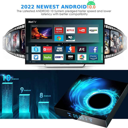 Android TV Box + Wireless Keyboard Quad-Core 64Bit 2.4G/5.8Ghz Wifi LAN BT 4.2