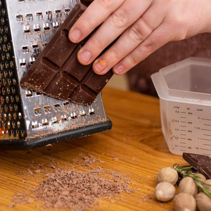 7 In 1 Stainless Steel Cheese Grater with Container Finger Guard. Herb Stripper