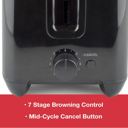 Kitchen Perfected 2 Slice extra wide slot Black Toaster E2020BK