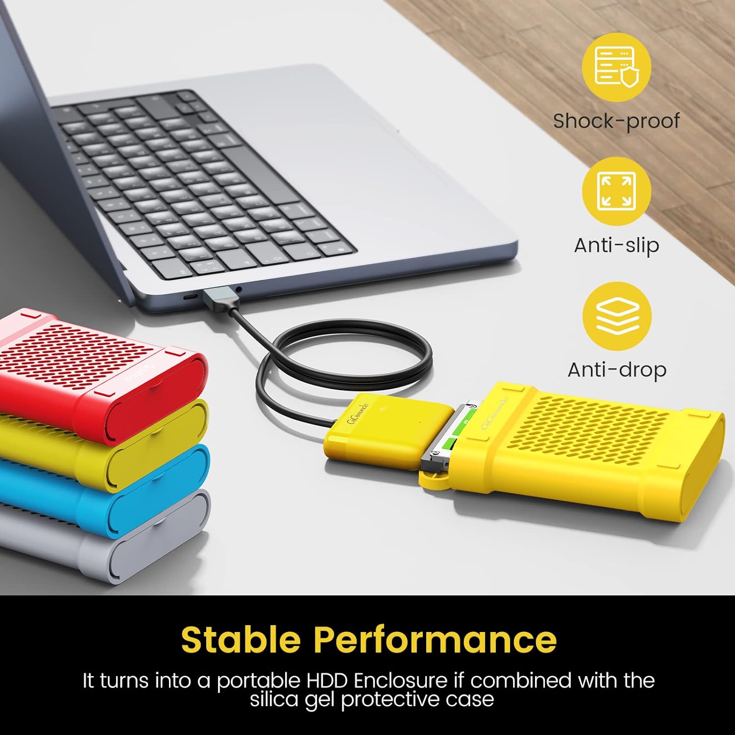 USB 2.0 to SATA Adapter Cable to 2.5 SSD & HDD with UASP Support 0.5M Cable