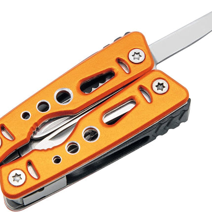 Milestone Compact Multi Function Camping Tool - Orange, 6.8 x 3.1 x 1.4 cm