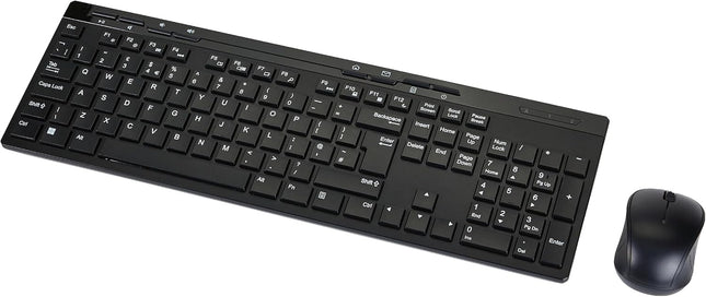 Amazon Basics ‎MD023 Wireless Keyboard and Mouse Combo 2.4GHz UK Layout Black