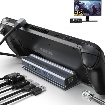 Valve Steam Deck Docking Station 6 in 1 HDMI 2.0 4K@60Hz Gigabit Ethernet