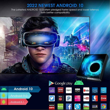 Android TV Box + Wireless Keyboard Quad-Core 64Bit 2.4G/5.8Ghz Wifi LAN BT 4.2