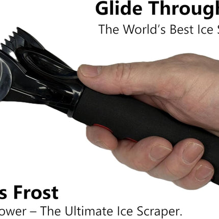 Premium Car Ice Scraper 2 In 1 Head For Ice & Clearing Snow A Winter Essential