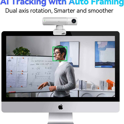2K Webcam AI Tracking Auto Framing Gesture Control Noise-Cancelling Microphones