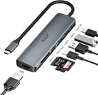 7 in 1 USB-C Hub Multiport Adapter with USB 3.0 USB-C 100W PD SD/TF Card Reader