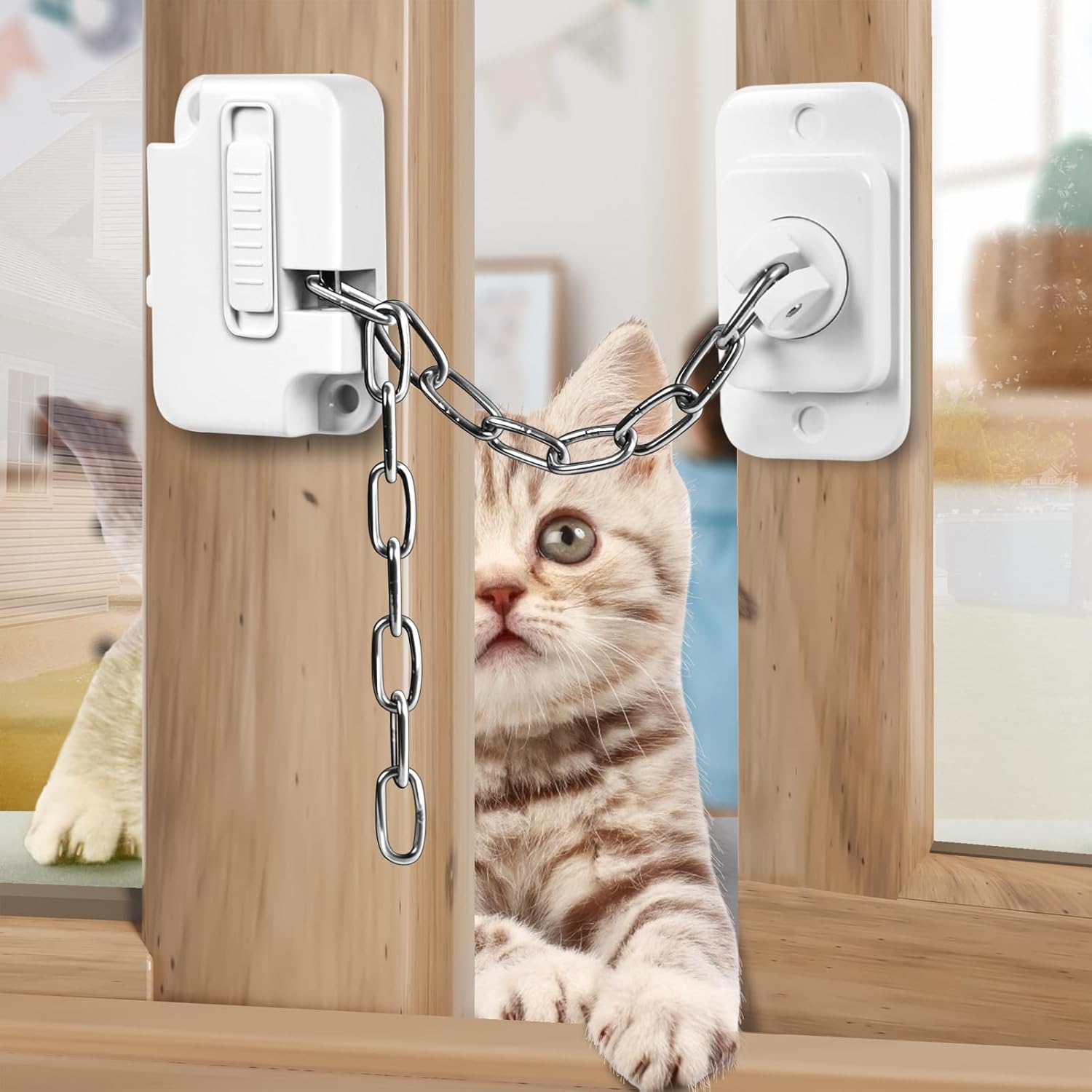 Child Window Locks Adjustable Window Restrictors for Windows Doors 2 Pack