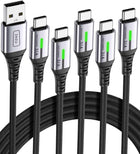 USB-C Fast Charging Cable 3.1A for Phones, Consoles, and More - 5 Pack