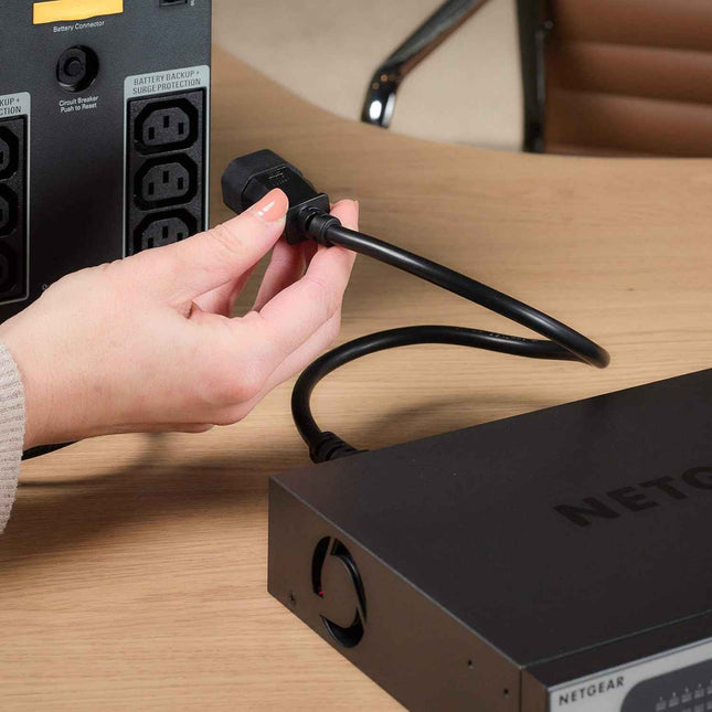 IEC Power Extension 1m Cable IEC Male to Female UPS Lead C13 - C14 Mains 240V