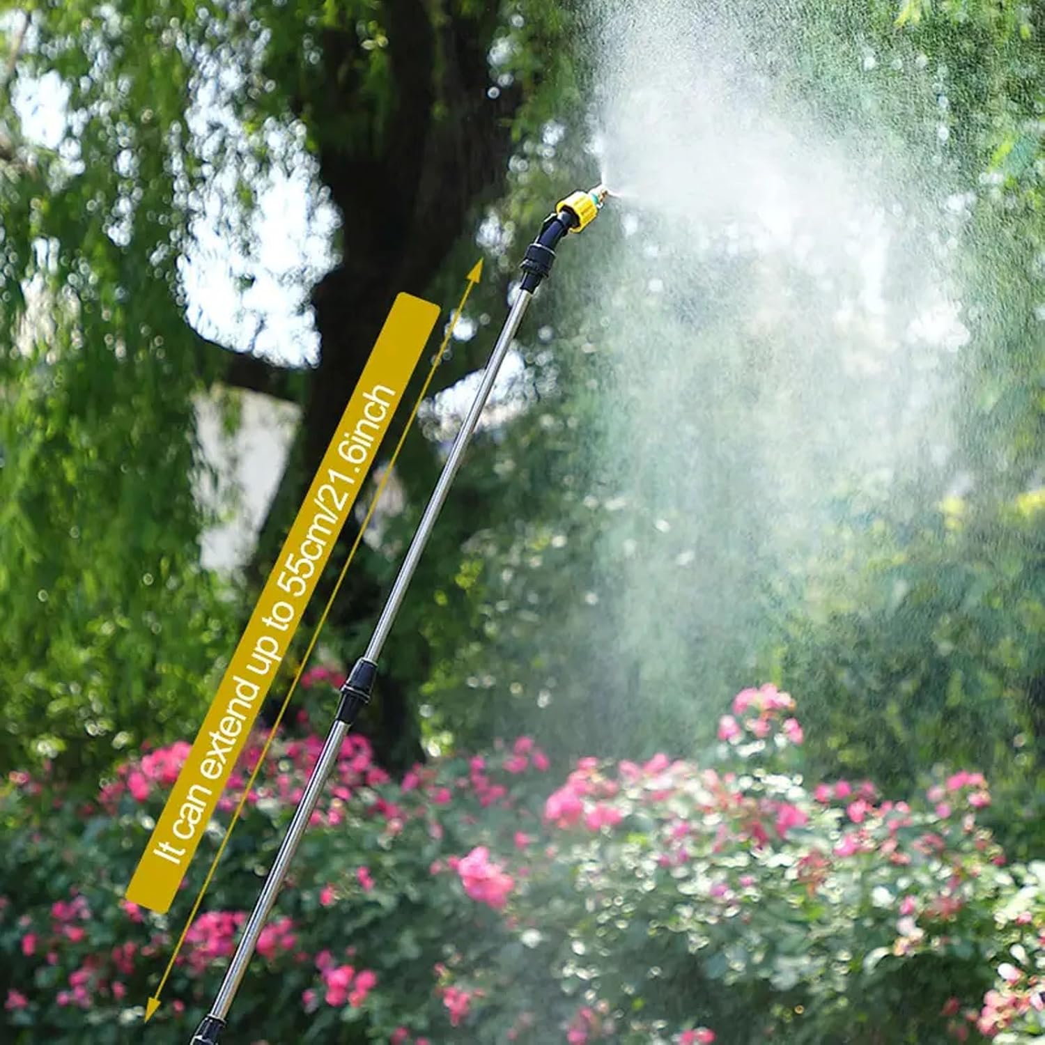 Garden Electric Sprayer Battery Powered Watering Wand Automatic Pumping Sprayer