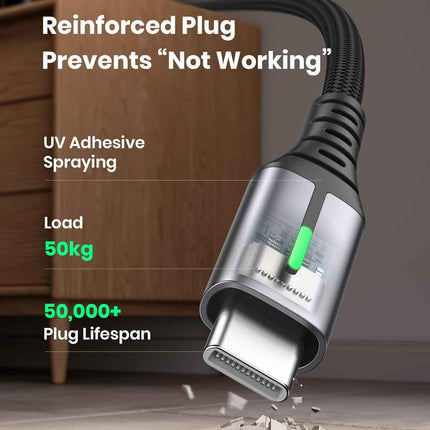 USB-C Fast Charging Cable 3.1A for Phones, Consoles, and More - 5 Pack