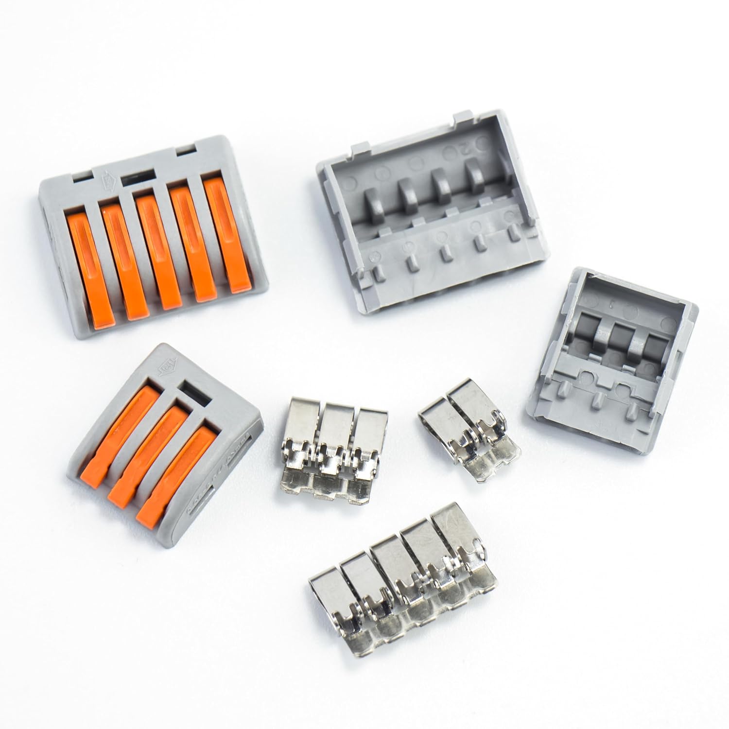 265 pcs Electrical Connectors Wire Block Clamp Terminal Cable 12V 240V Reusable