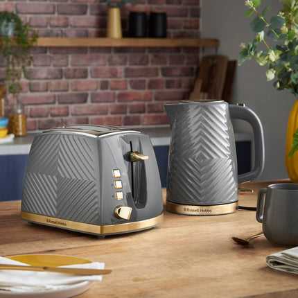 Russell Hobbs Groove Grey Cordless 1.7L 3000W Kettle