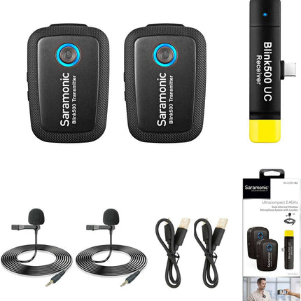 Saramonic Blink500 B6 Wireless Lavalier Microphone 2.4GHz Dual-Channel Stereo