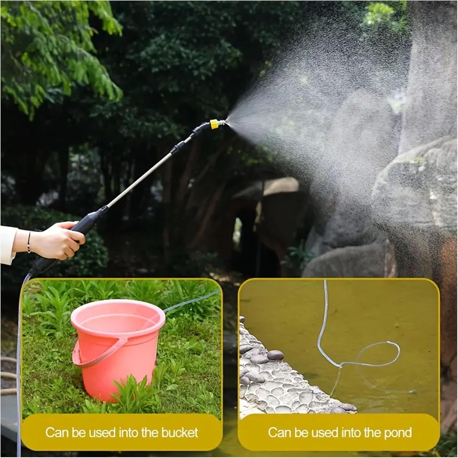 Garden Electric Sprayer Battery Powered Watering Wand Automatic Pumping Sprayer