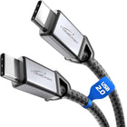 USB C Cable for Fast Charging Break-Resistant Metal Plugs Nylon Braiding 1m 2 Pk