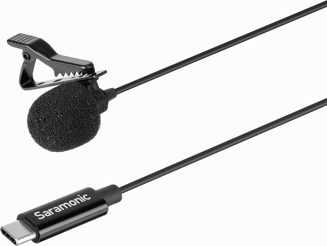 Saramonic Lavalier U3A Microphone USB-C for Mobile Devices and PCs Inc 2m Cable
