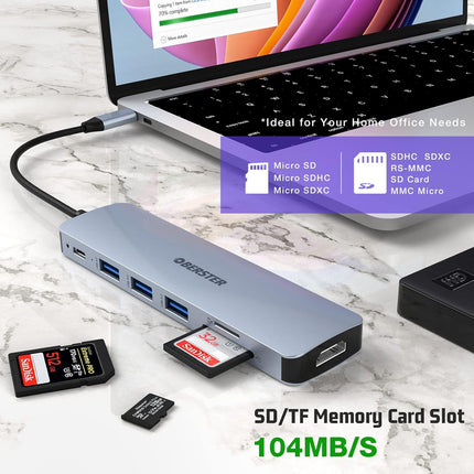7 in 1 USB C Adapter for Mac Windows iOS HDMI Docking Station