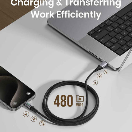 USB-C Fast Charging Cable 3.1A for Phones, Consoles, and More - 5 Pack