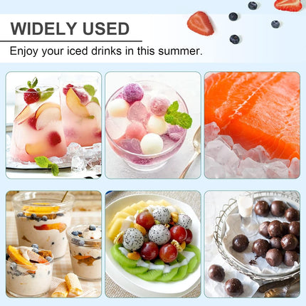 Ice Cube Trays With Container Scoop & Cocktail Book BPA Free Makes 66 Ice Balls