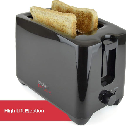 Kitchen Perfected 2 Slice extra wide slot Black Toaster E2020BK