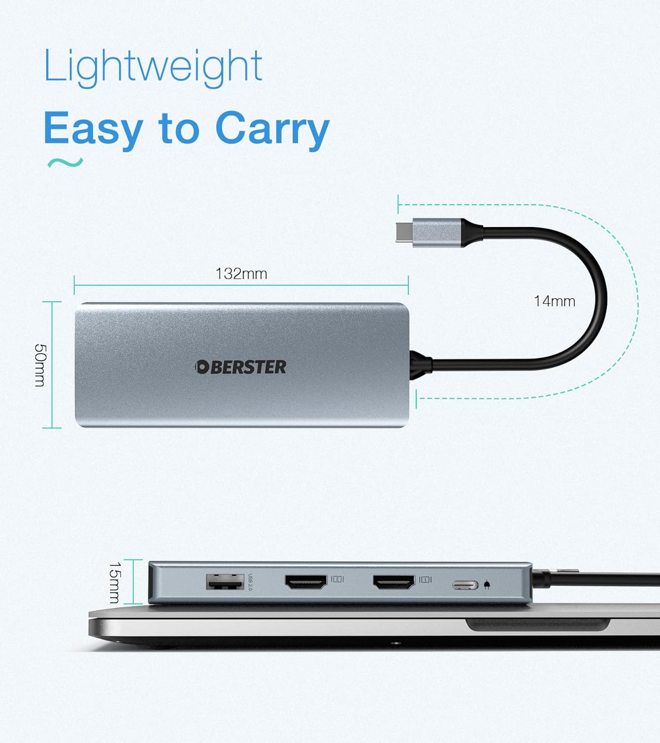 Docking Station 12 in 1 USB-C Hub Triple Display Laptop Adapter Windows & Mac