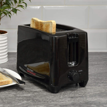 Kitchen Perfected 2 Slice extra wide slot Black Toaster E2020BK