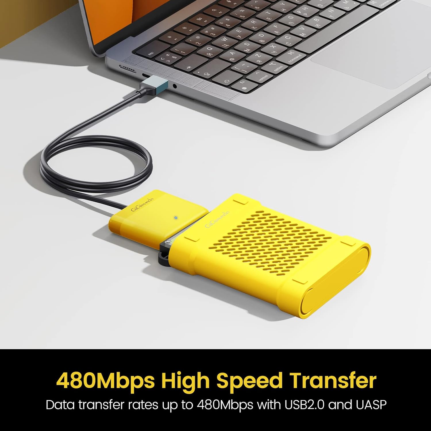 USB 2.0 to SATA Adapter Cable to 2.5 SSD & HDD with UASP Support 0.5M Cable