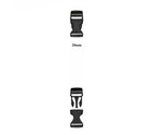 Side Release Buckles Clips for Webbing Strap Squeeze Fasteners Delrin 5 Sizes