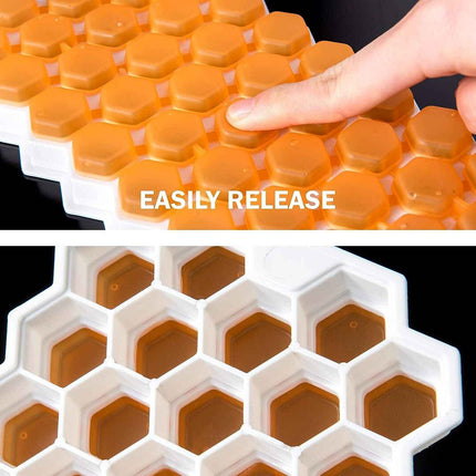 Premium Ice Cube Trays With Air Tight Container With Lid 4 Trays Makes 188 Cubes