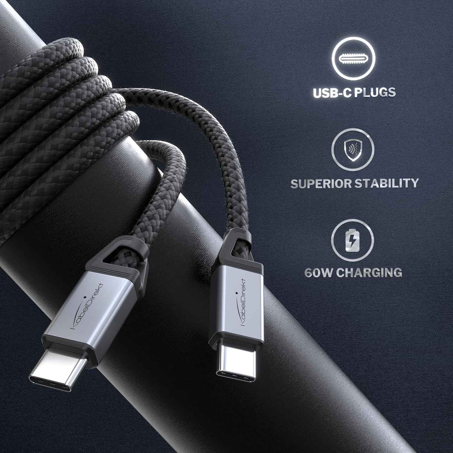Premium USB-C to USB-C Fast Charging Cables for iPhone 15 16 Samsung Galaxy etc