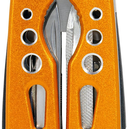 Milestone Compact Multi Function Camping Tool - Orange, 6.8 x 3.1 x 1.4 cm