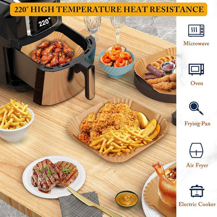 20cm Air Fryer Liners Disposable Non-Stick Parchment Paper Compatible Ninja etc