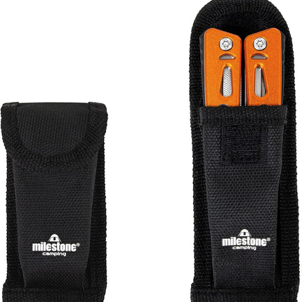 Milestone Compact Multi Function Camping Tool - Orange, 6.8 x 3.1 x 1.4 cm