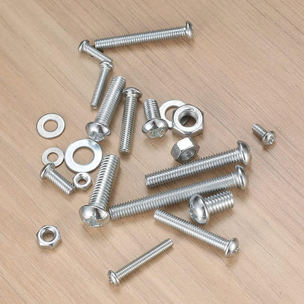 1080 Piece Metric Screws Nuts and Washers Assortment Kit M3 M4 M5 M6 Zinc Plated